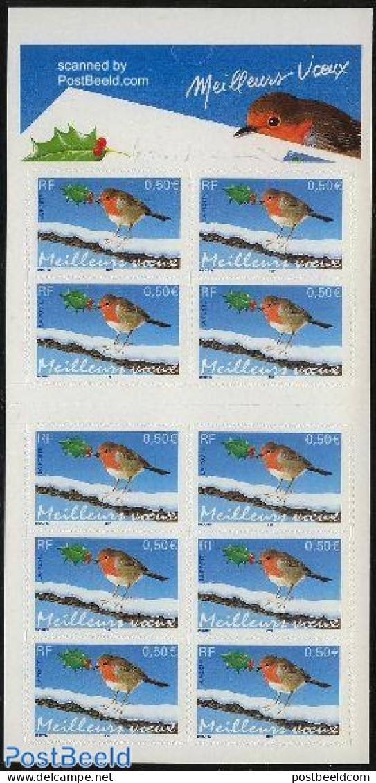 France 2003 Christmas Booklet, Mint NH, Nature - Religion - Birds - Christmas - Stamp Booklets - Unused Stamps