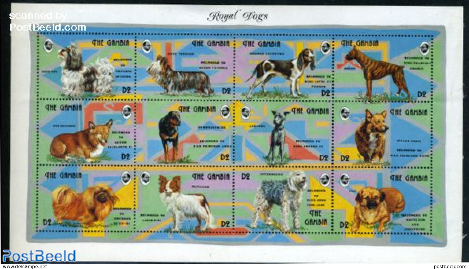 Gambia 1993 Dogs 12v M/s, Mint NH, Nature - Dogs - Gambie (...-1964)