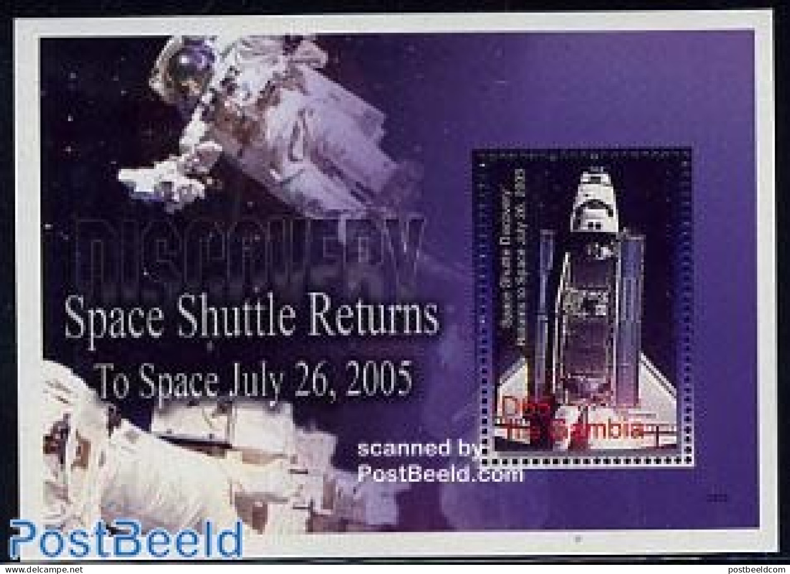Gambia 2006 Space Shuttle Columbia S/s, Mint NH, Transport - Space Exploration - Gambie (...-1964)