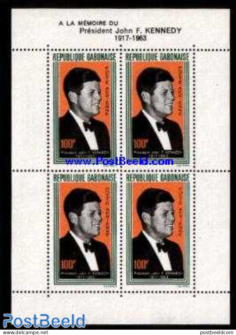 Gabon 1964 J.F. Kennedy S/s, Mint NH, History - American Presidents - Unused Stamps