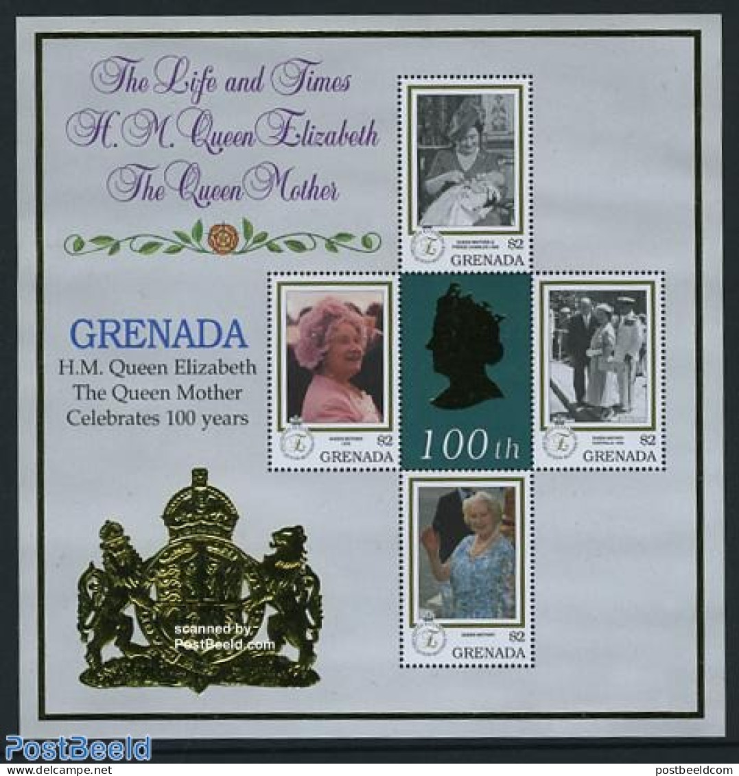 Grenada 1999 Queen Mother 4v M/s, Mint NH, History - Kings & Queens (Royalty) - Königshäuser, Adel