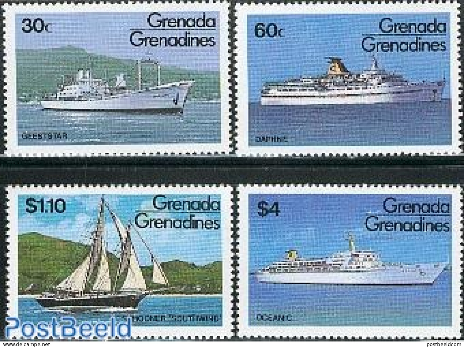 Grenada Grenadines 1984 Ships 4v, Mint NH, Transport - Ships And Boats - Barcos