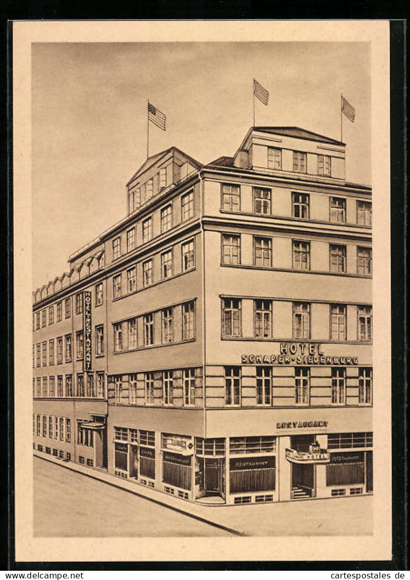 AK Bremen, Hotel Und Restaurant Schaper-Siedenburg, Inh.: Carl Wegner, Bahnhofstrasse 34  - Bremen