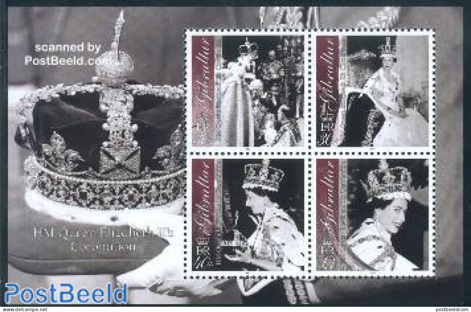 Gibraltar 2003 Golden Jubilee S/s, Mint NH, History - Kings & Queens (Royalty) - Familias Reales