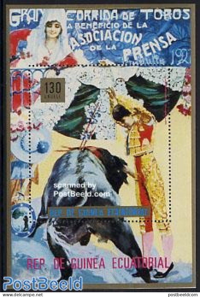 Equatorial Guinea 1975 Bull Fighting S/s, Mint NH, Sport - Sport (other And Mixed) - Guinée Equatoriale