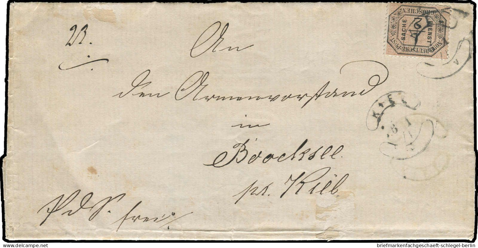 Altdeutschland Norddeutscher Postbezirk, 1871, D 3, Brief - Sonstige & Ohne Zuordnung