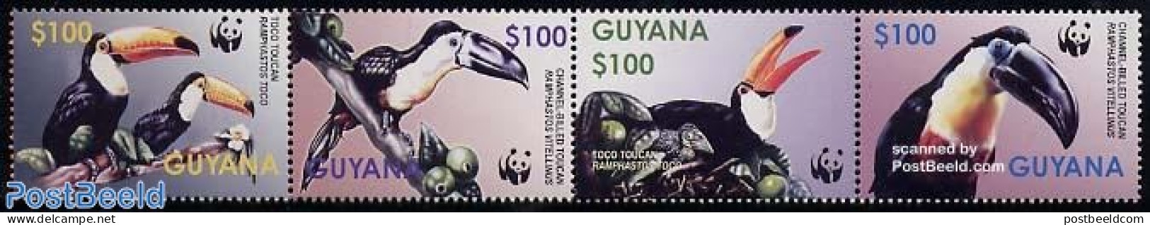 Guyana 2003 WWF, Toucan 4v [:::], Mint NH, Nature - Birds - World Wildlife Fund (WWF) - Guyana (1966-...)
