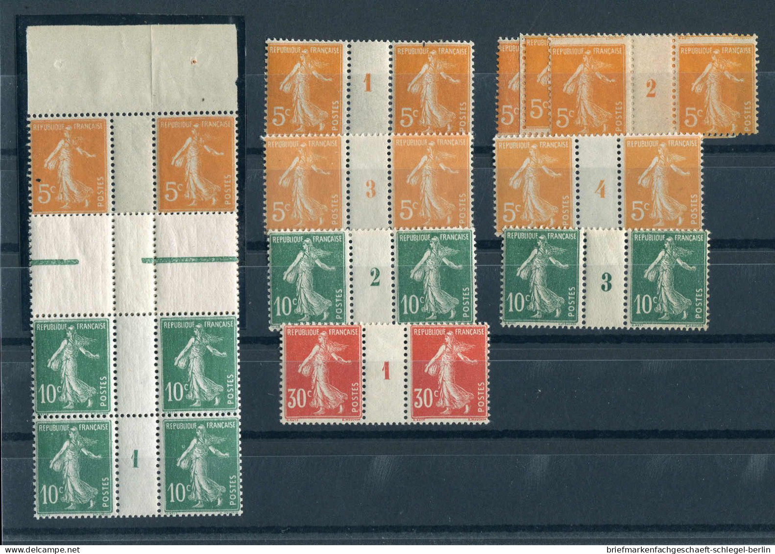 Frankreich, 1921, 140-142 ZS, Postfrisch, Ungebraucht - Other & Unclassified