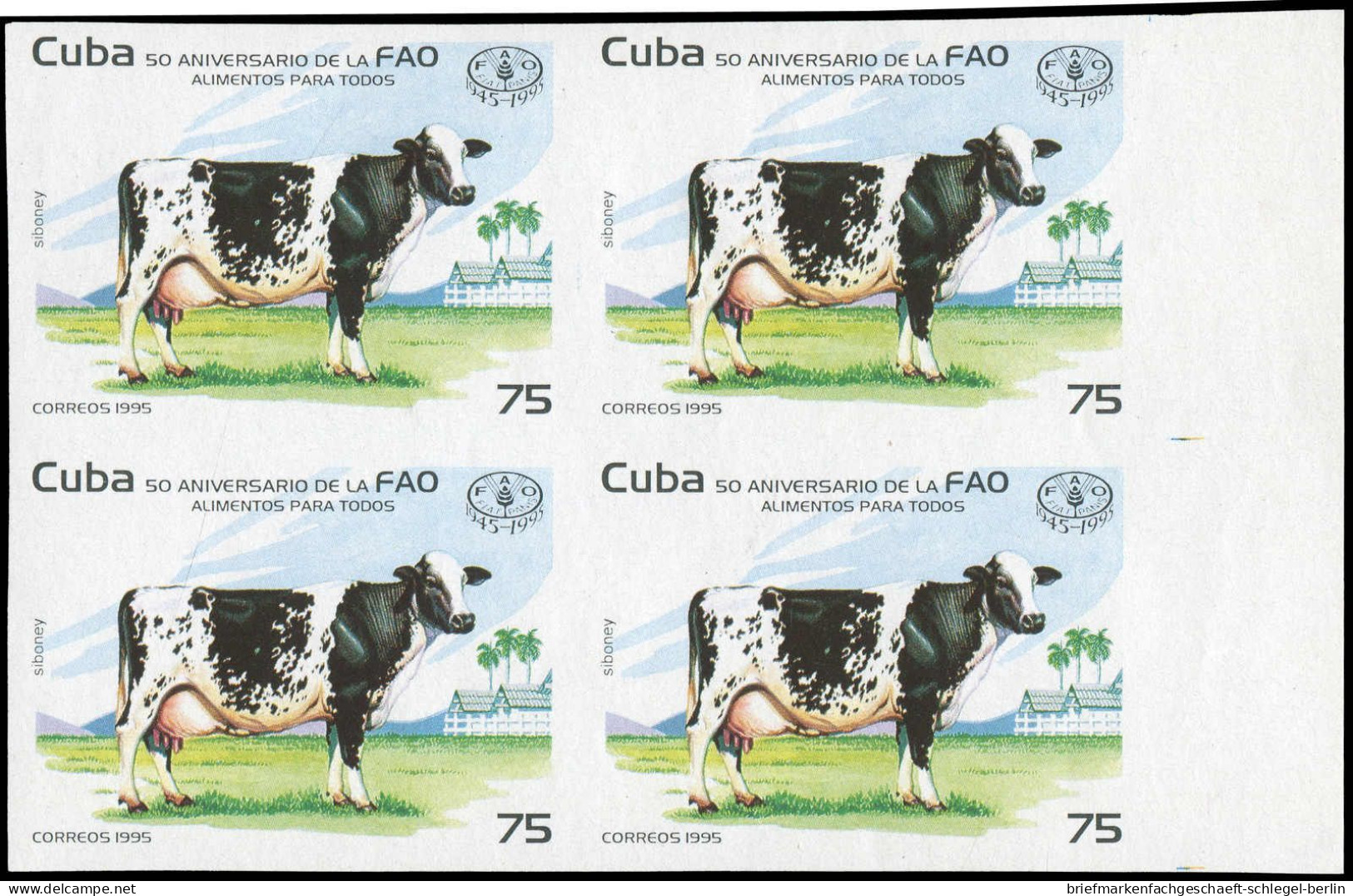 Cuba, 1995, 3808 U (4), Ohne Gummi - Cuba