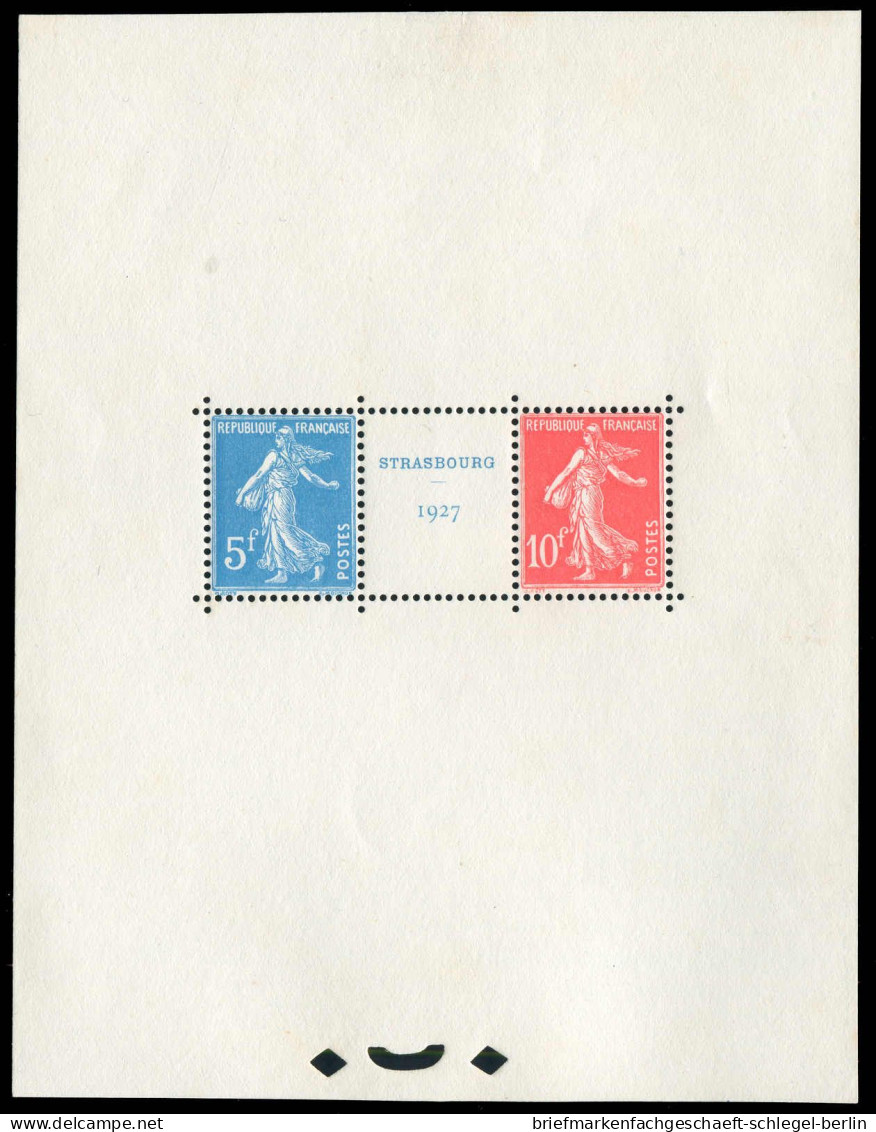 Frankreich, 1927, Bl. 2, Postfrisch - Other & Unclassified
