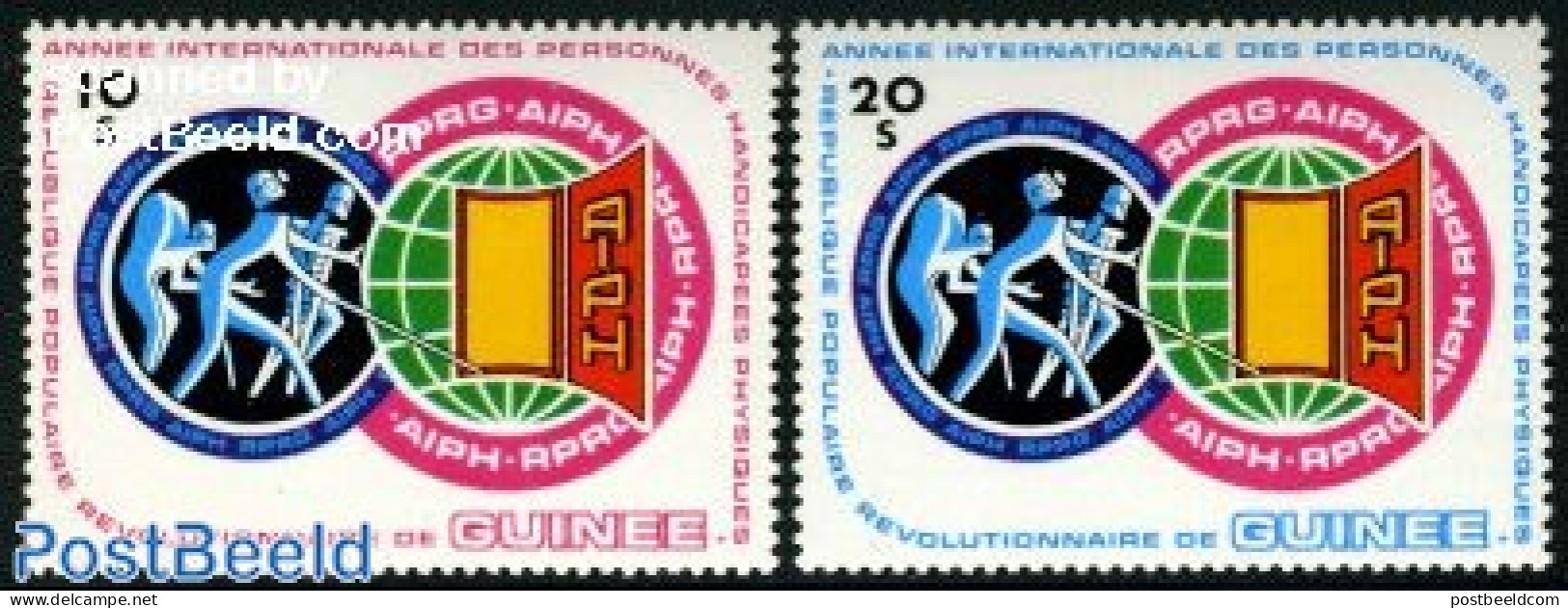 Guinea, Republic 1983 Int. Year Of Disabled People 2v, Mint NH, Health - Disabled Persons - Int. Year Of Disabled Peop.. - Handicap