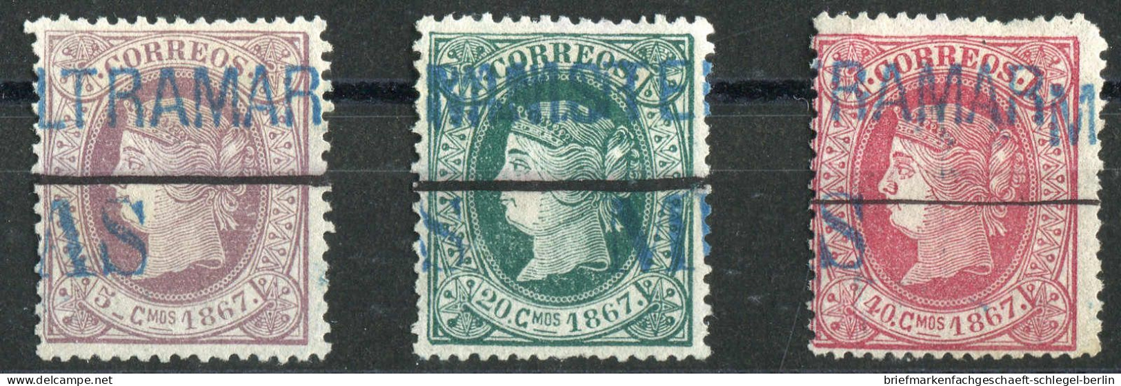 Span. Westindien, 1867, 22, 24, 25 Spec., Ohne Gummi - Asia (Other)