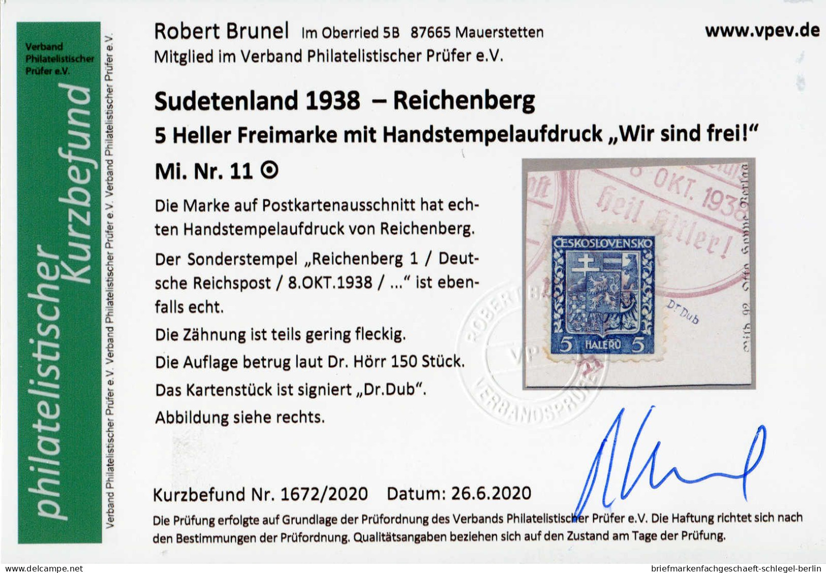 Sudetenland Reichenberg, 1938, Briefstück - Sudetes