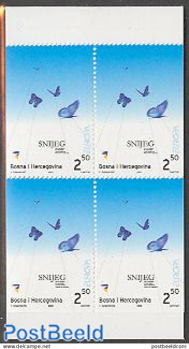 Bosnia Herzegovina 2003 Europa 4v In Booklet, Mint NH, History - Nature - Europa (cept) - Butterflies - Stamp Booklets - Sin Clasificación