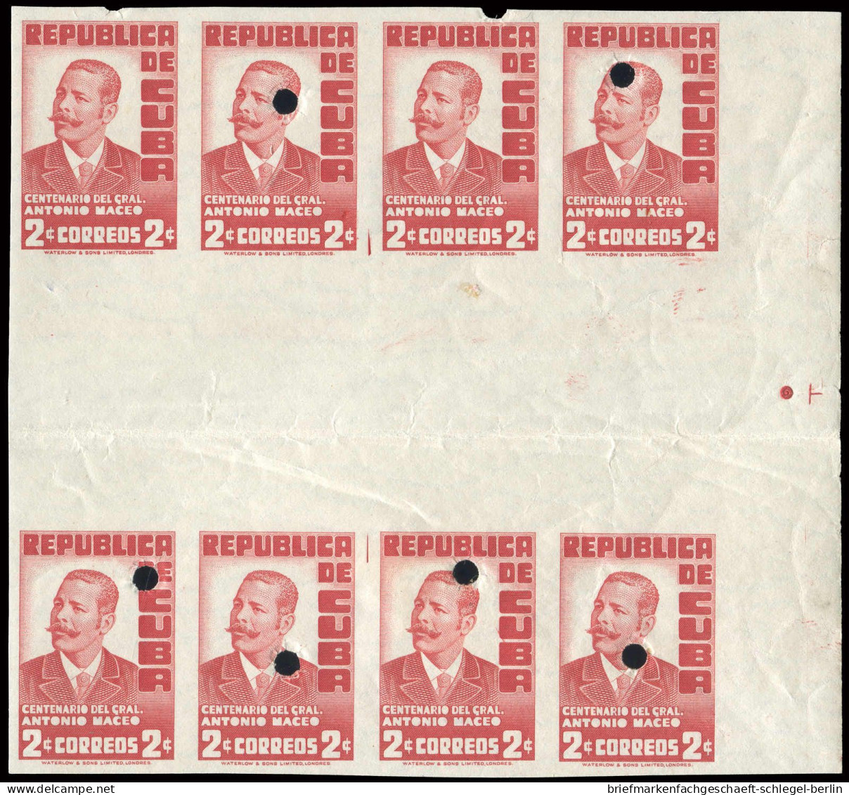 Cuba, 1948, 233 Prob., Ohne Gummi - Kuba