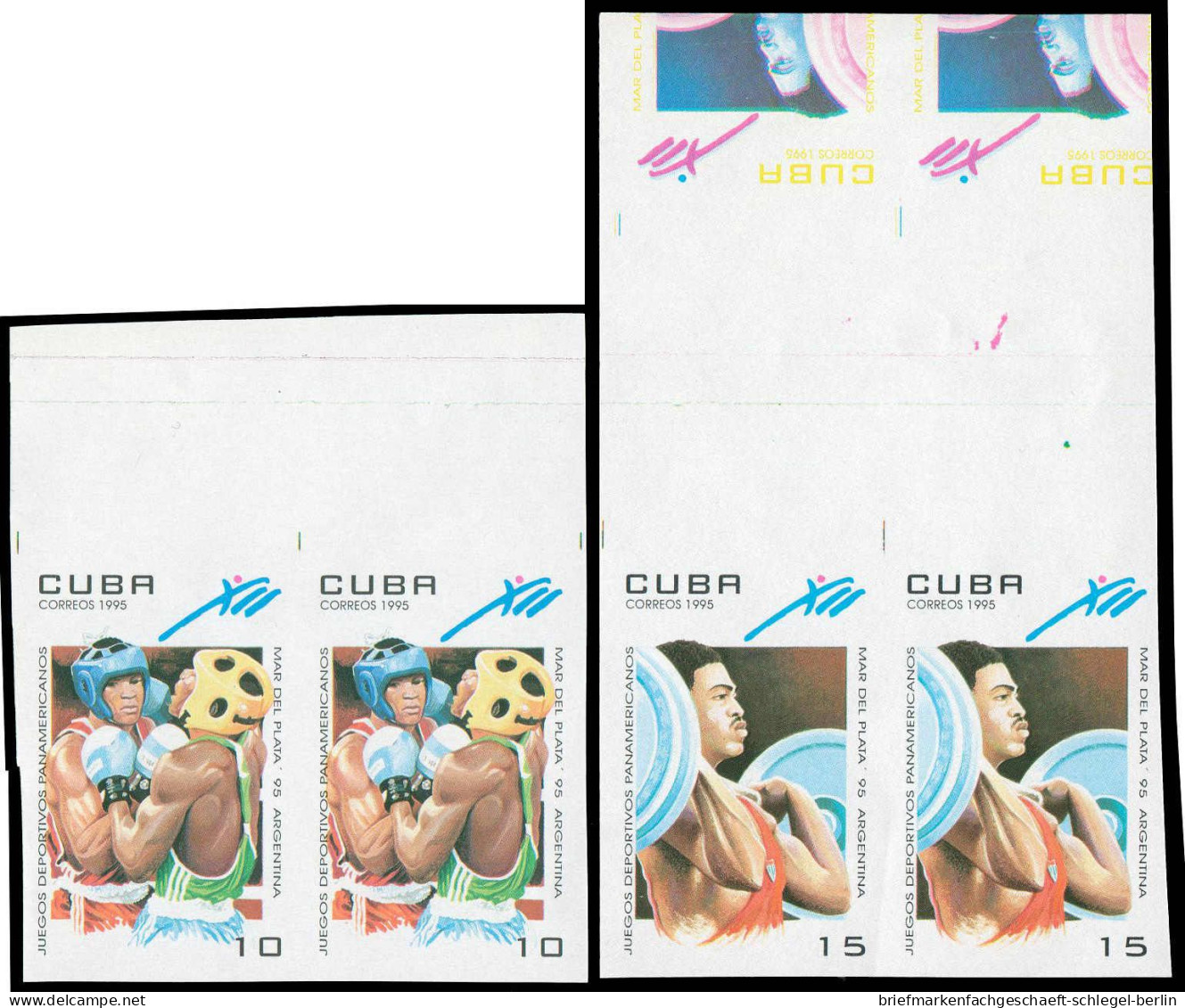 Cuba, 1995, 3802-07 U (2), Ohne Gummi - Kuba