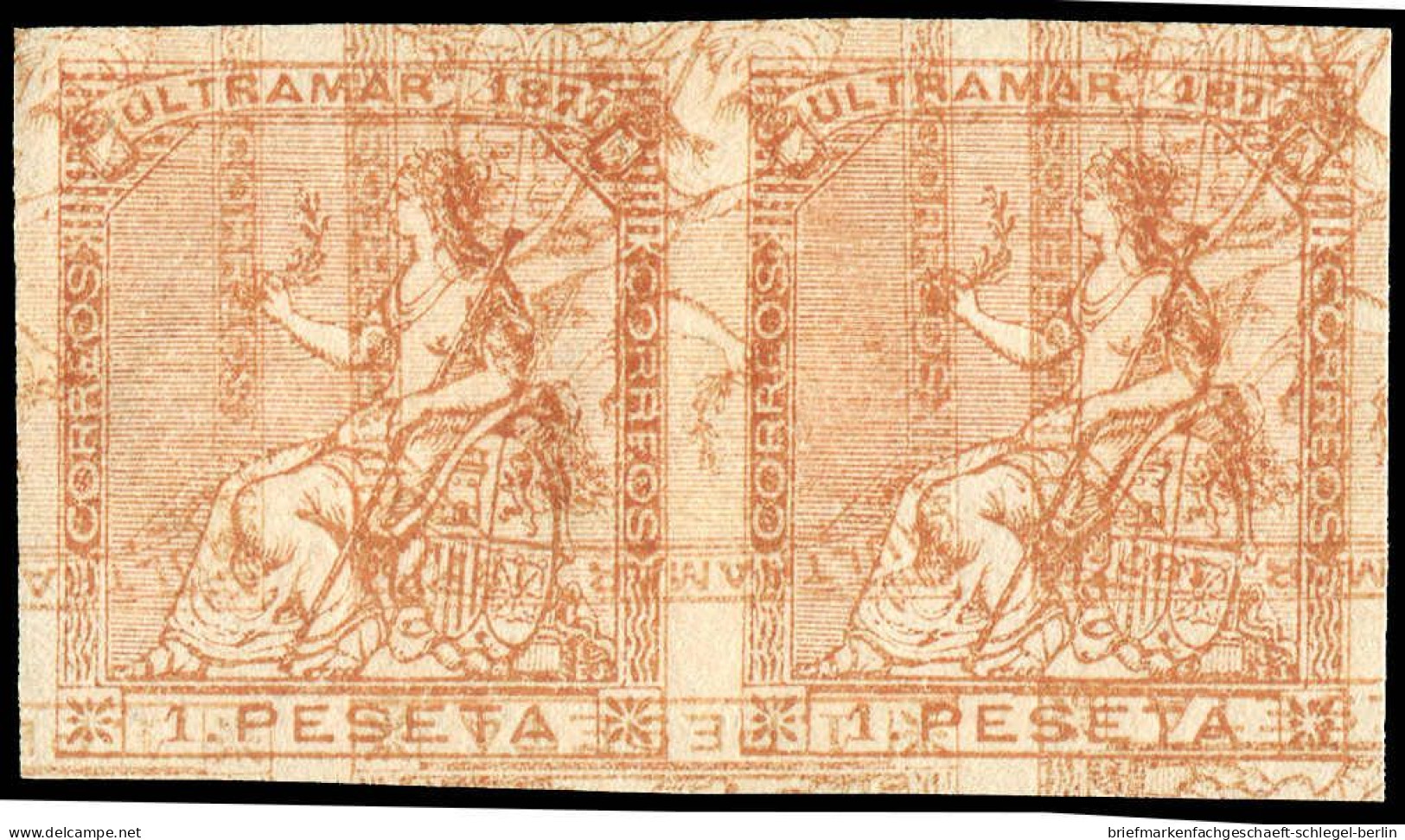 Span. Westindien, 1871, 49 U (2), Ohne Gummi - Asia (Other)
