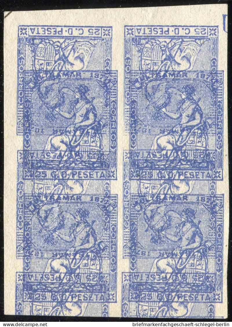 Span. Westindien, 1871, 47 U, Viererblock, Ohne Gummi - Asia (Other)