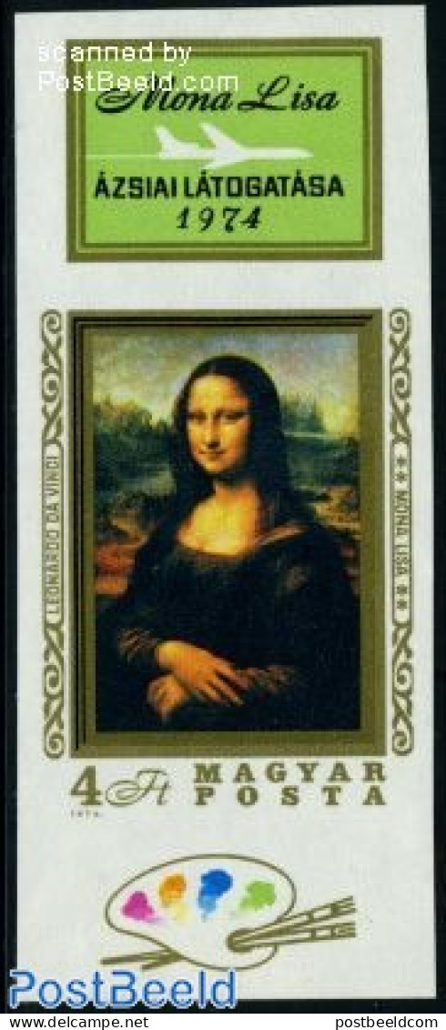 Hungary 1974 Mona Lisa 1v Imperforated, Mint NH, Art - Leonardo Da Vinci - Paintings - Unused Stamps