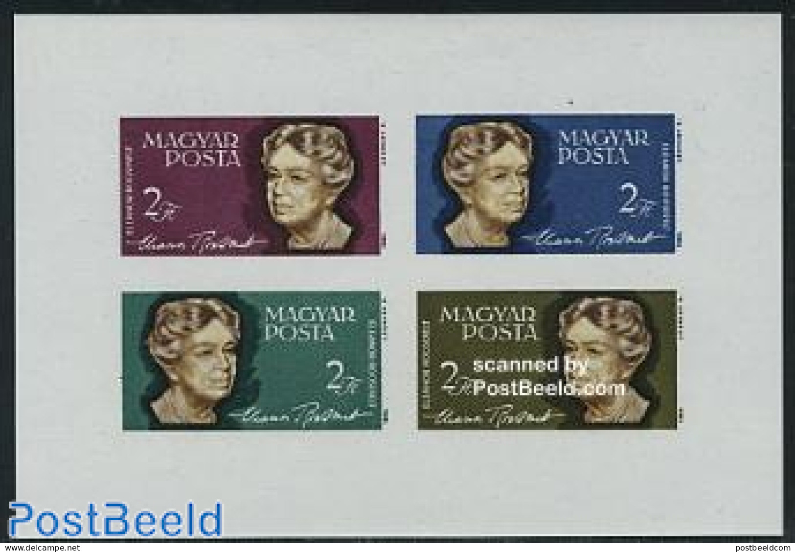 Hungary 1964 E. Roosevelt S/s Imperforated, Mint NH, History - Women - Unused Stamps