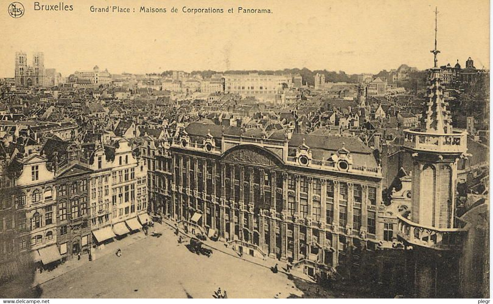 0-BEL04 01 05 - BRUXELLES / BRUSSEL - GRAND'PLACE - MAISONS DE CORPORATIONS ET PANORAMA - Avenues, Boulevards