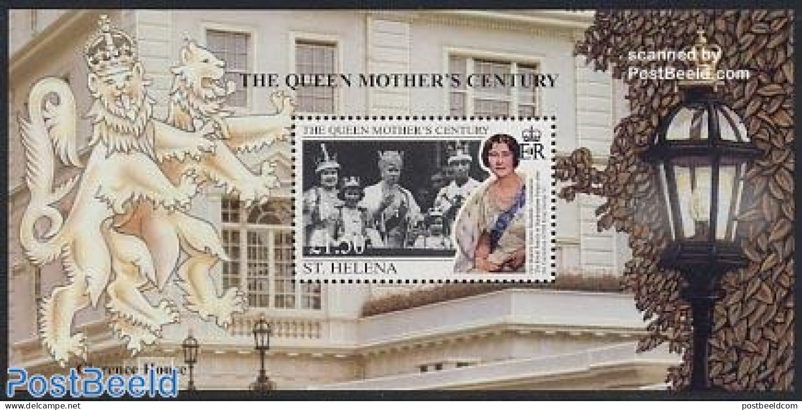 Saint Helena 1999 Queen Mother 99th Anniversary S/s, Mint NH, History - Kings & Queens (Royalty) - Familias Reales