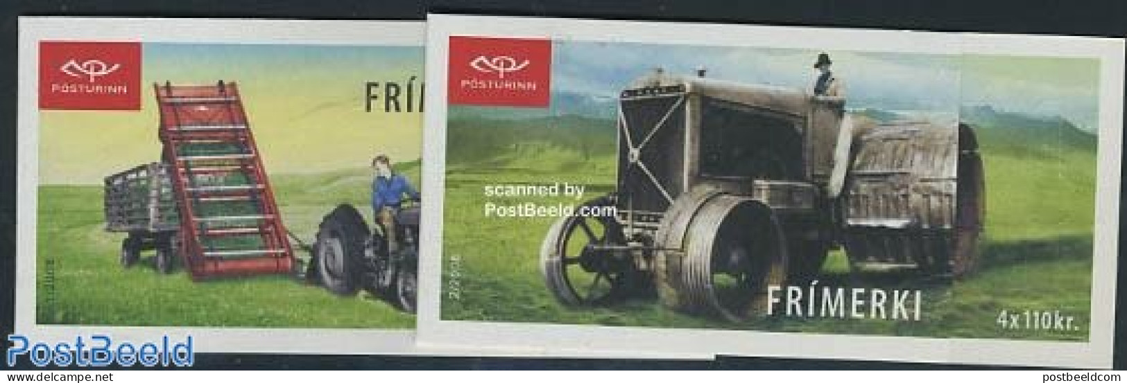 Iceland 2008 Agricultural Tools 2 Booklets, Mint NH, Various - Stamp Booklets - Agriculture - Neufs