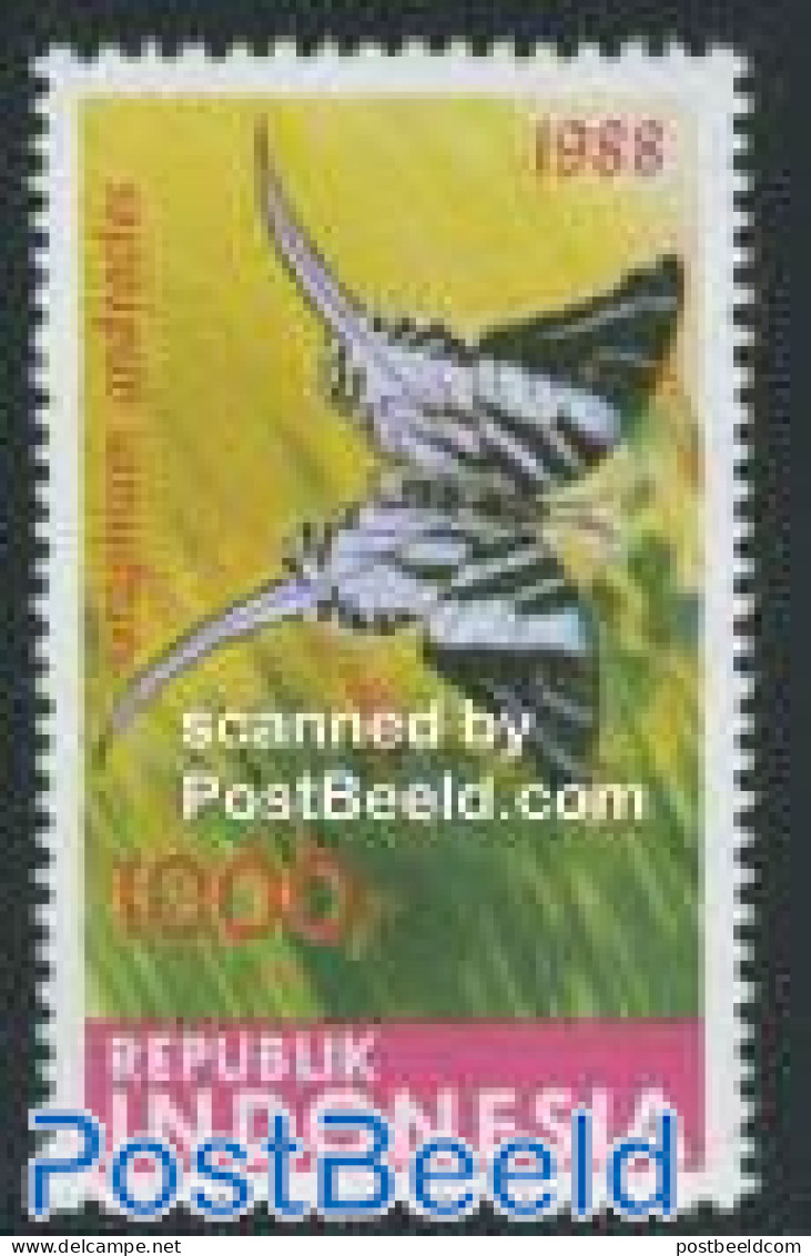 Indonesia 1988 Butterflies 1v (from S/s), Mint NH, Nature - Butterflies - Indonesië