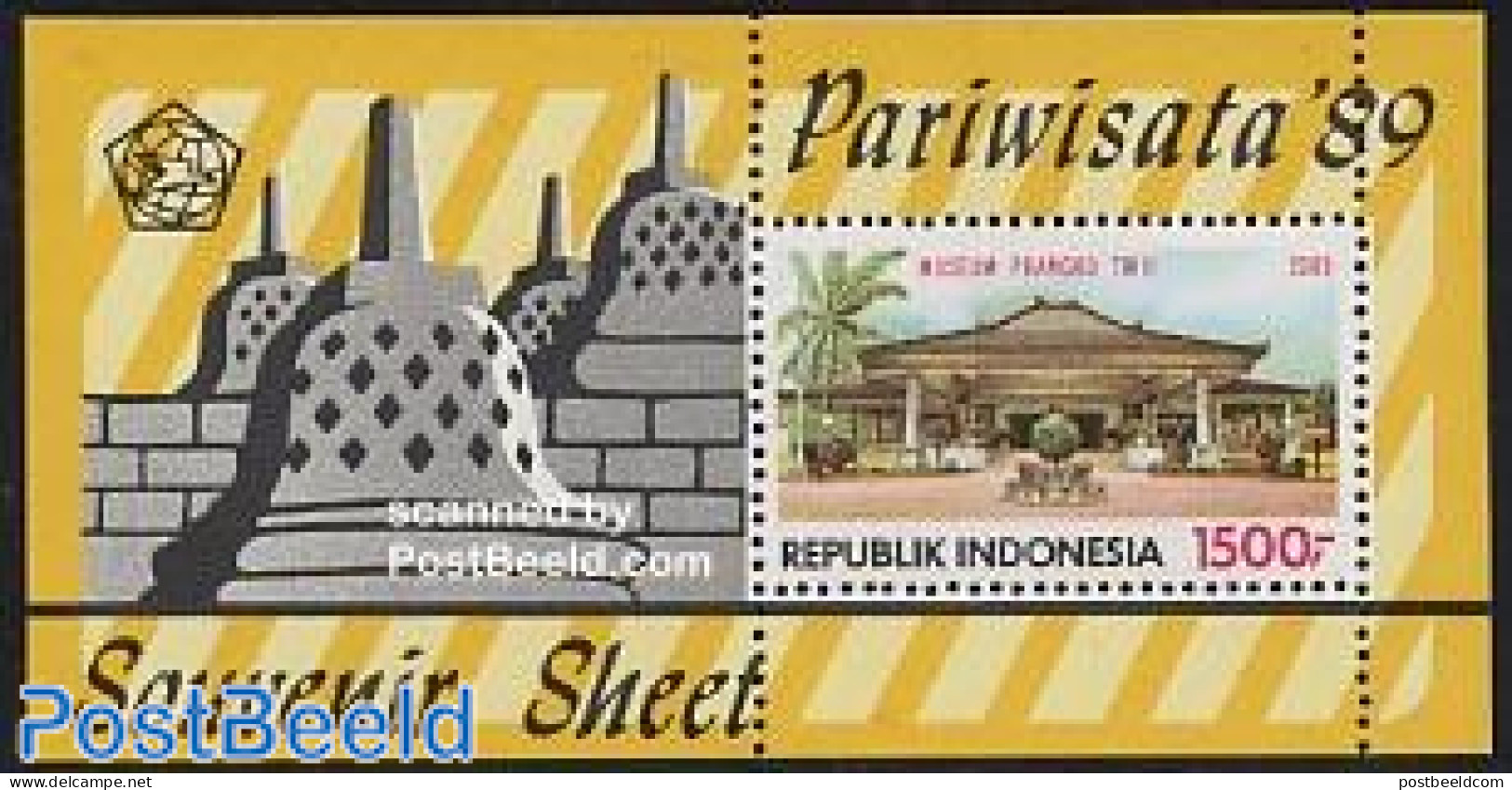 Indonesia 1989 Tourism S/s, Mint NH, Various - Tourism - Indonesië