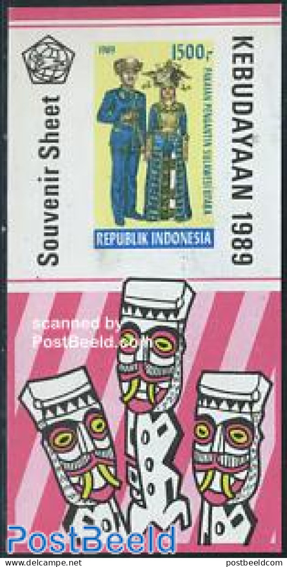 Indonesia 1989 Costumes S/s Imperforated, Mint NH, Various - Costumes - Disfraces