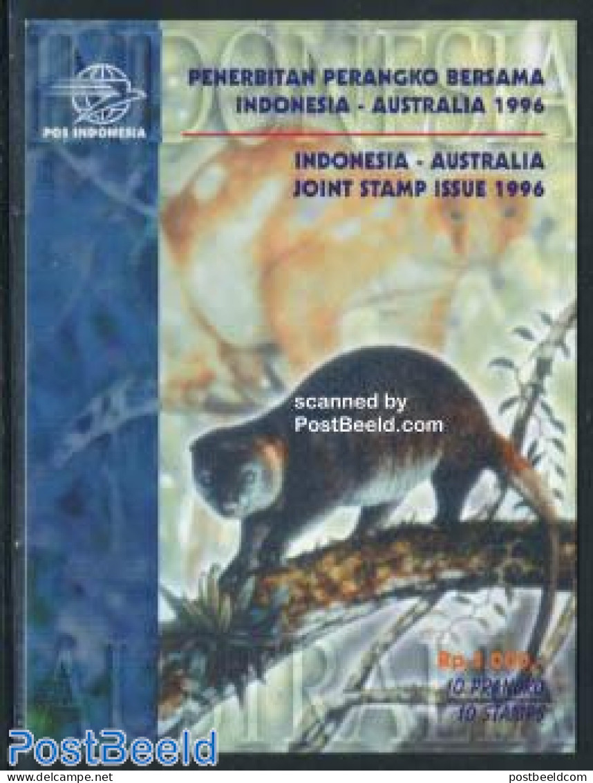 Indonesia 1996 Australia Booklet, Joint Issue Australia, Mint NH, Nature - Various - Animals (others & Mixed) - Monkey.. - Sin Clasificación