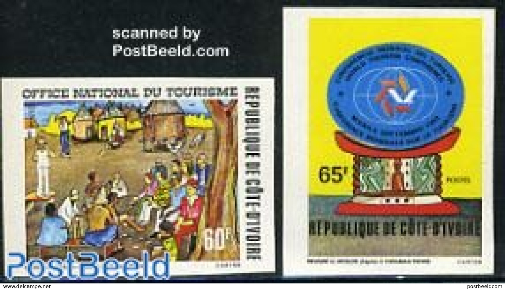Ivory Coast 1980 Tourism Conference 2v Imperforated, Mint NH, Various - Tourism - Nuevos
