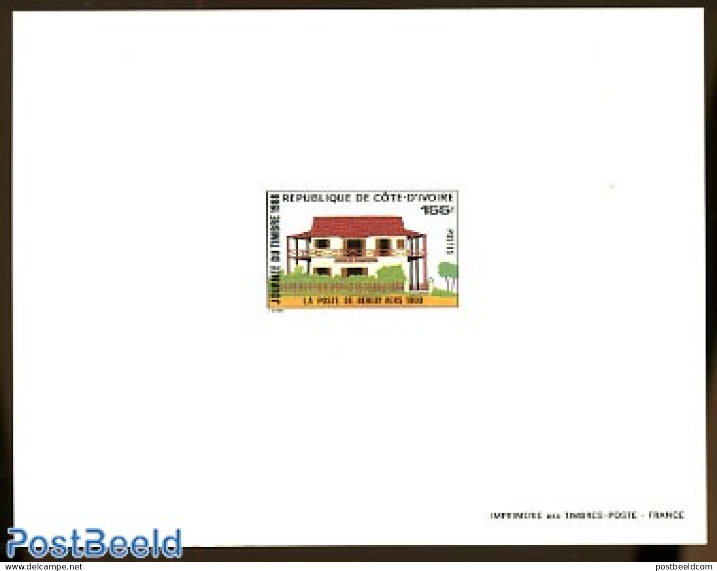 Ivory Coast 1988 Stamp Day Epreuve De Luxe, Mint NH, Post - Stamp Day - Nuevos
