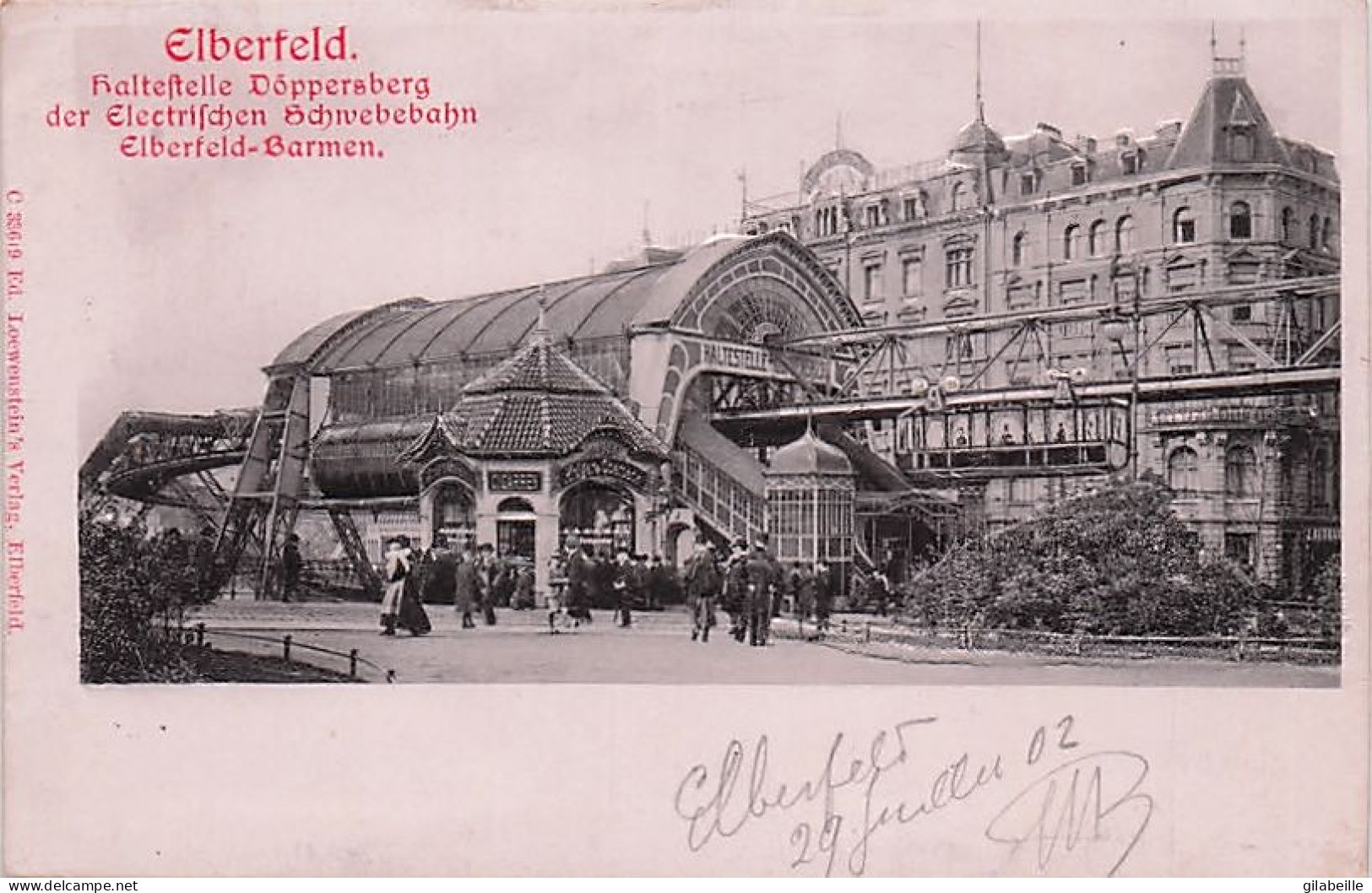 ELBERFELD - Halteftelle Doppersberg Der Electrifchen Schrvebebahn - 1902 - Wuppertal