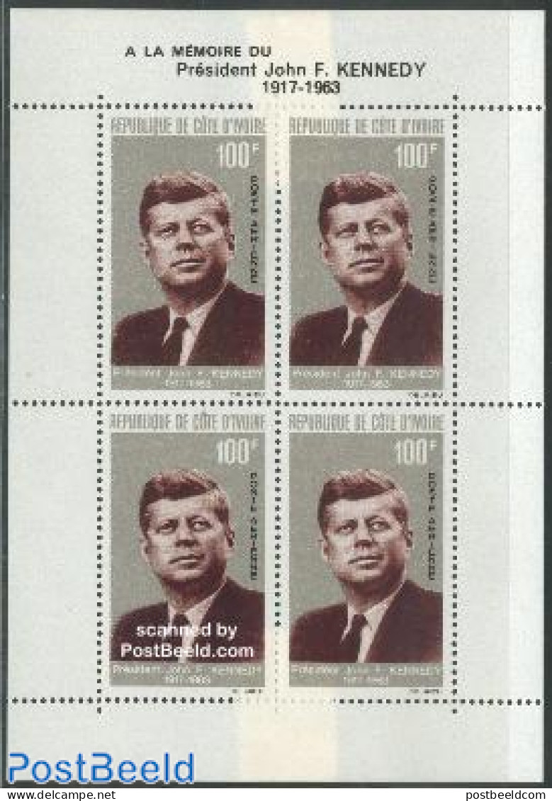 Ivory Coast 1964 J.F. Kennedy S/S, Mint NH, History - American Presidents - Nuevos