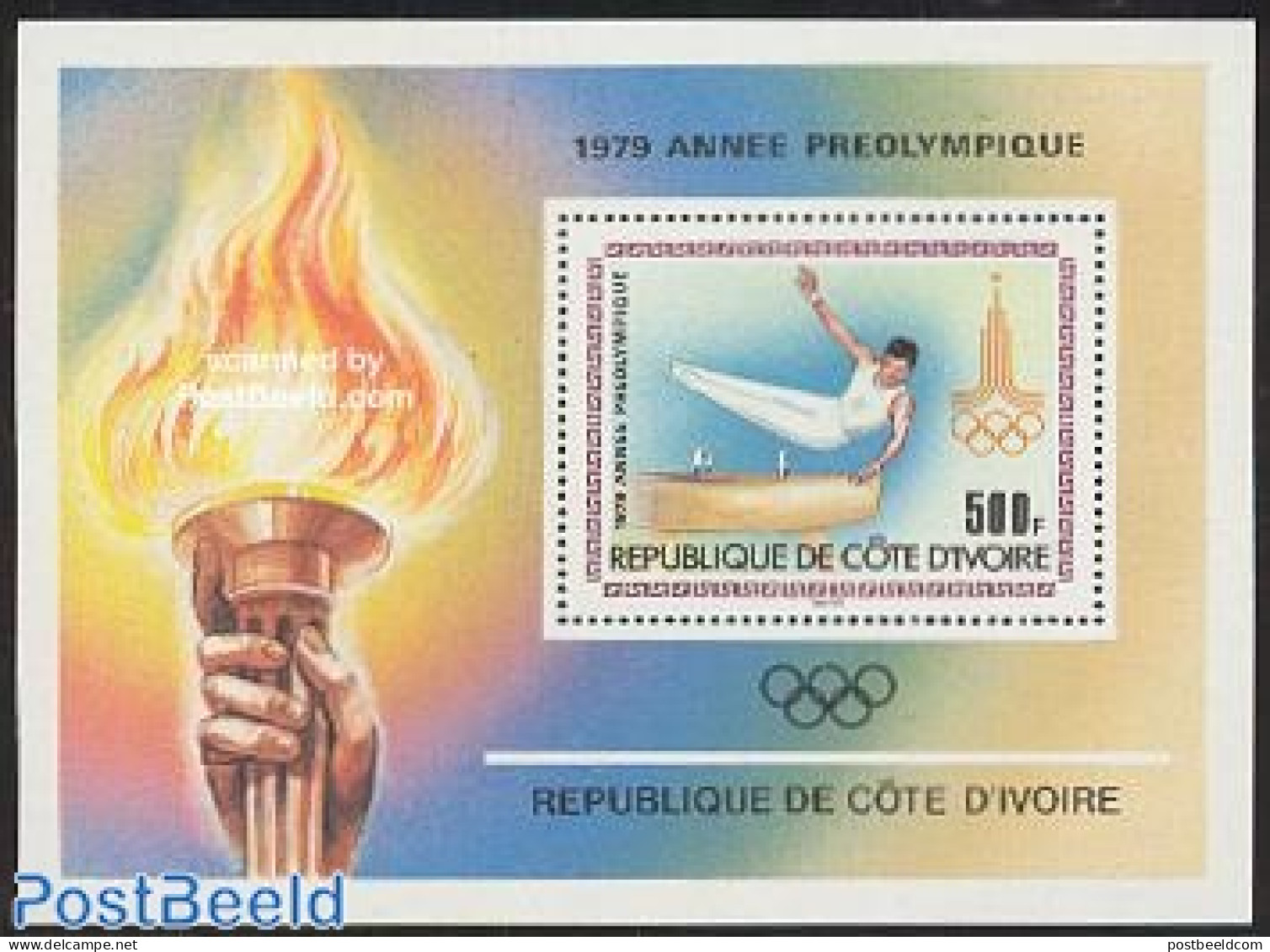 Ivory Coast 1979 Olympic Games Moscow S/S, Mint NH, Sport - Gymnastics - Olympic Games - Unused Stamps