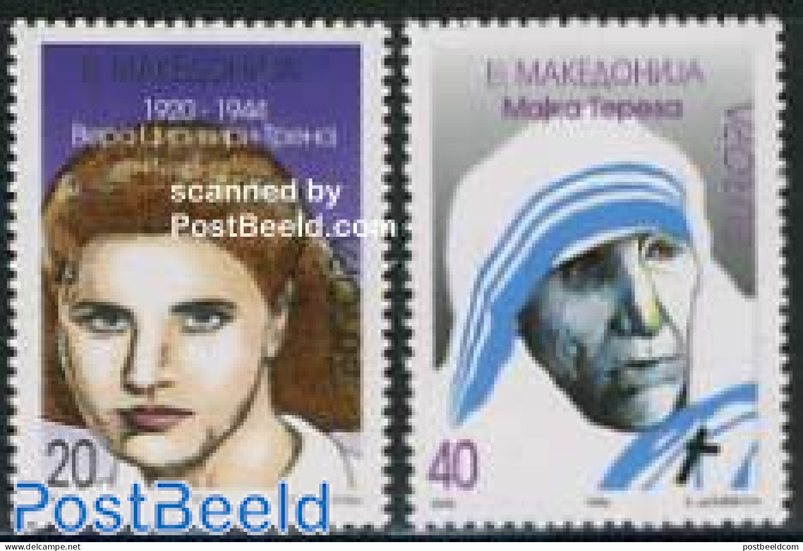 North Macedonia 1996 Europa, Famous Women 2v, Mint NH, History - Europa (cept) - Nobel Prize Winners - Women - Nobelprijs