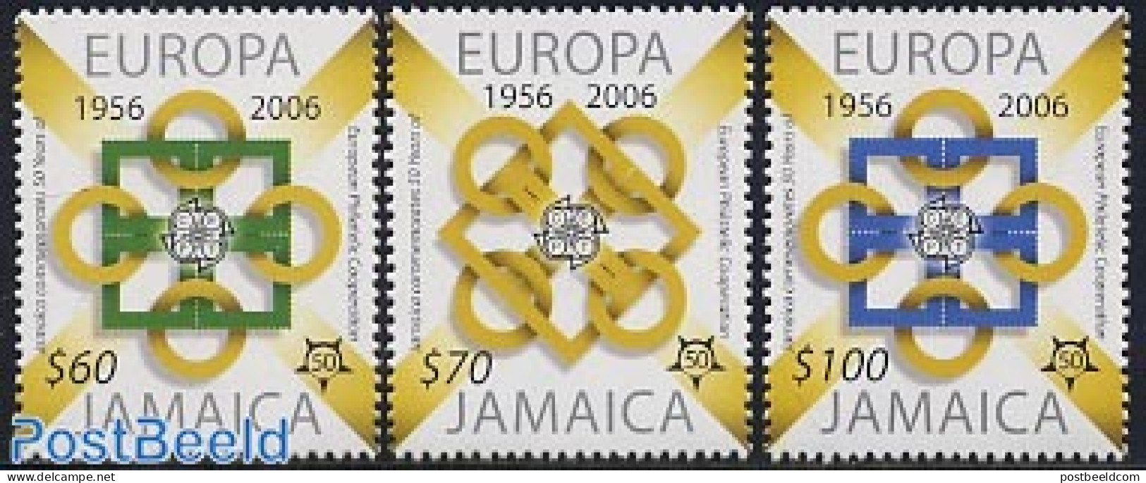 Jamaica 2005 European Phil. Co-operation 3v, Mint NH, History - Europa Hang-on Issues - Ideas Europeas