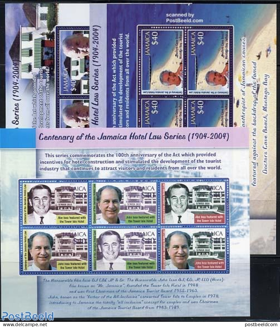 Jamaica 2004 Hotel Law 3 S/s, Mint NH, Various - Hotels - Tourism - Hostelería - Horesca