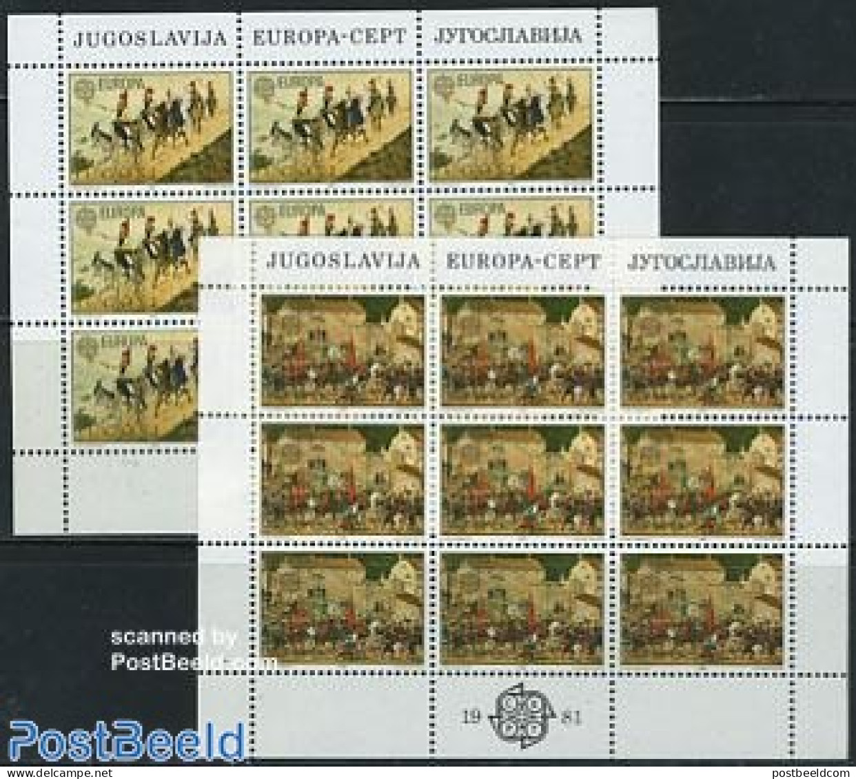 Yugoslavia 1981 Europa 2 M/ss, Mint NH, History - Various - Europa (cept) - Folklore - Unused Stamps