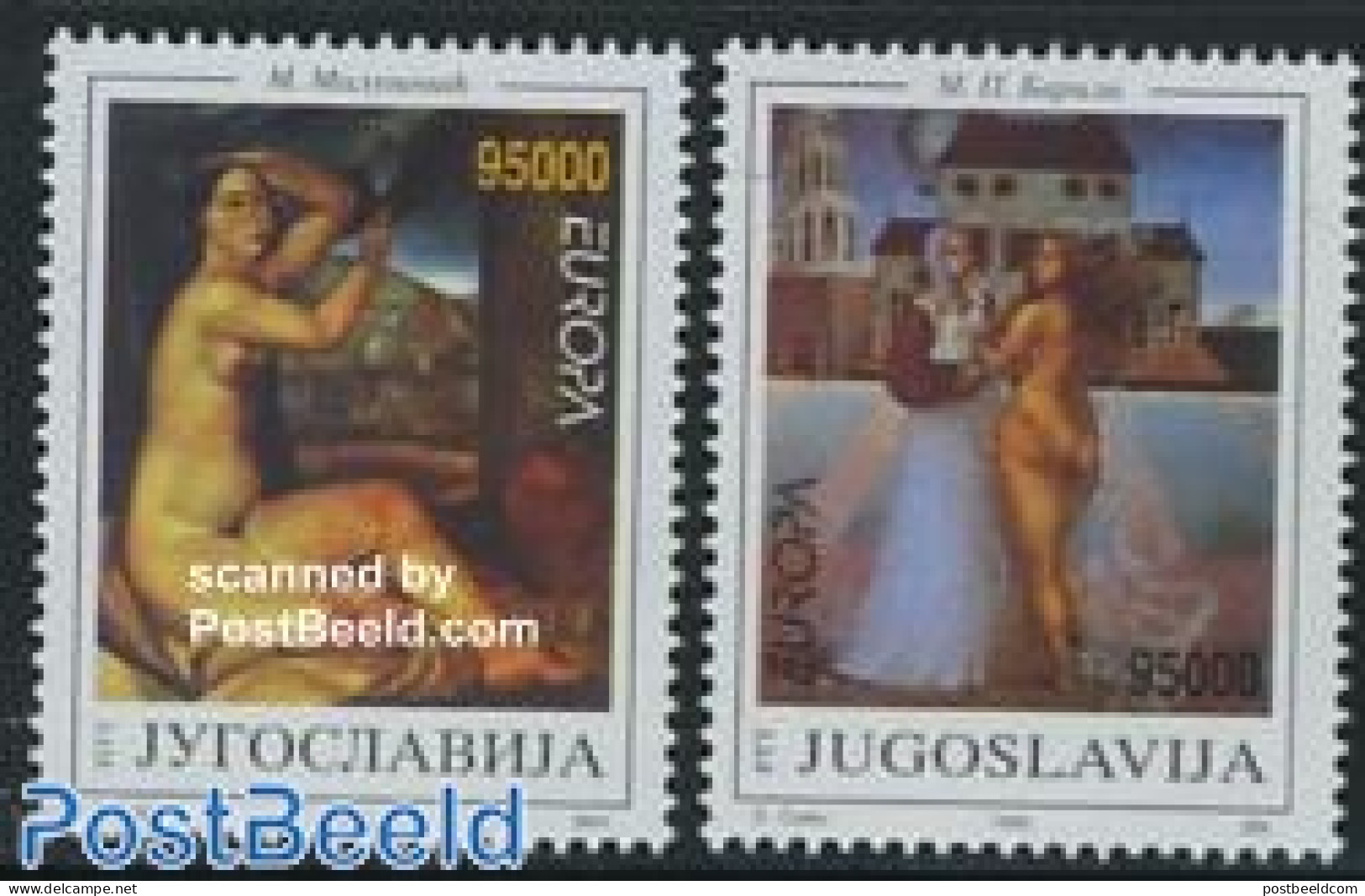Yugoslavia 1993 Europa, Modern Art 2v, Mint NH, History - Europa (cept) - Art - Modern Art (1850-present) - Nuevos