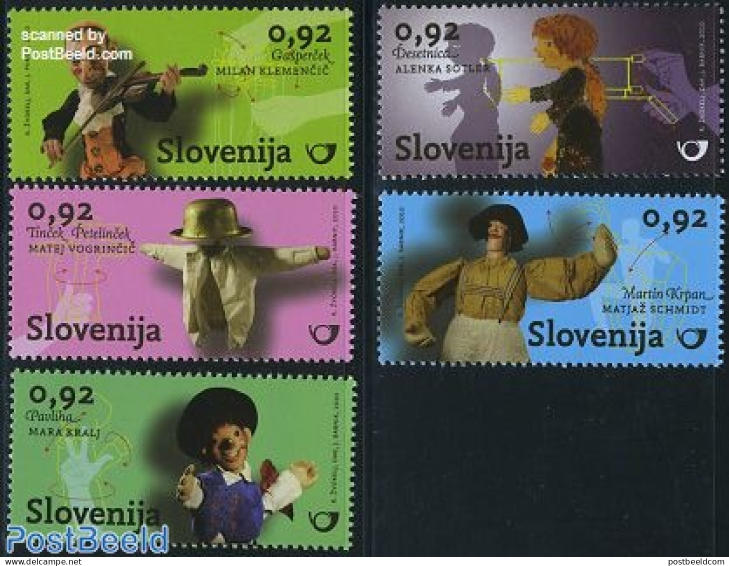 Slovenia 2010 Puppets 5v, Mint NH, Various - Toys & Children's Games - Slovénie