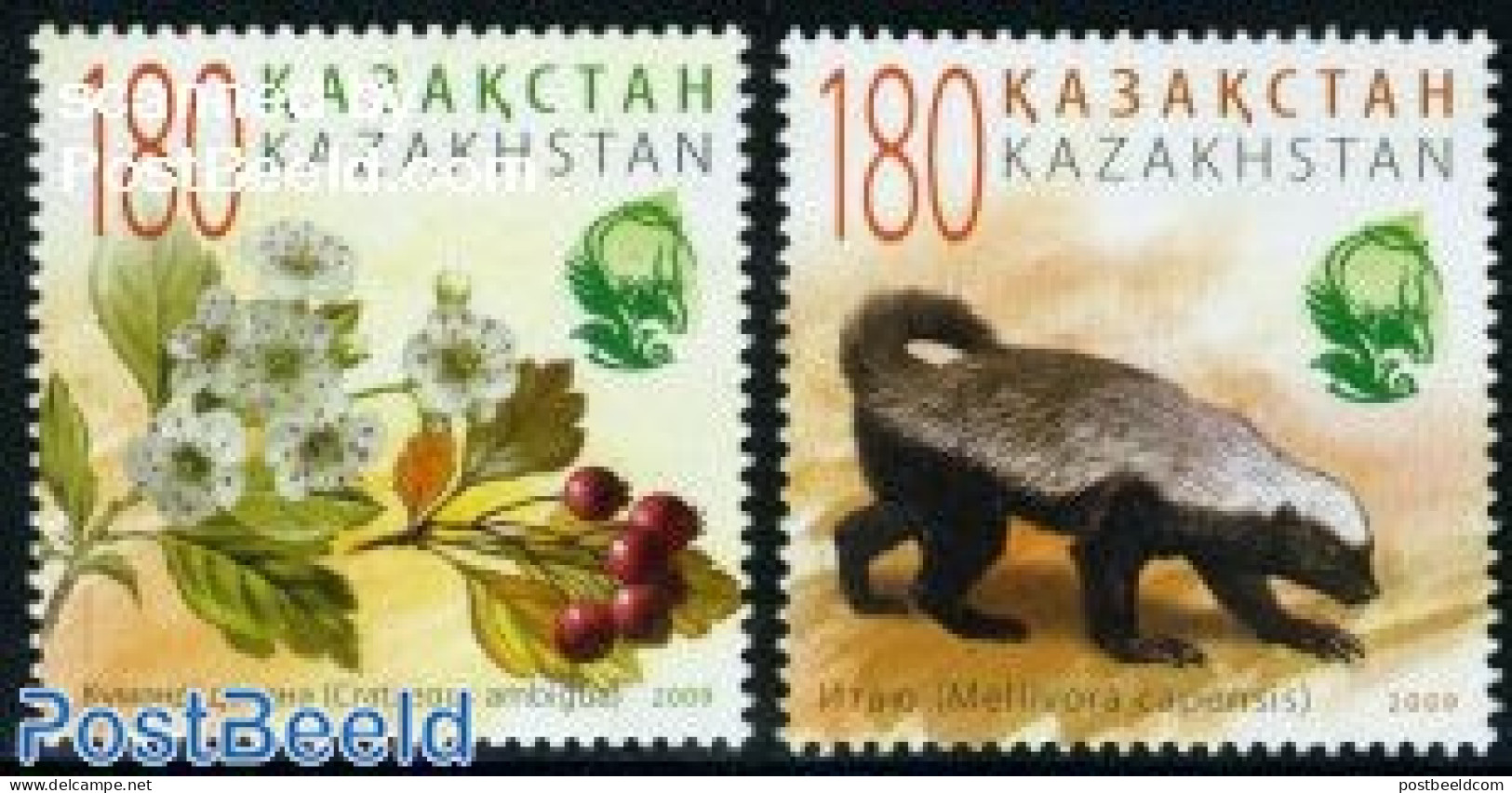 Kazakhstan 2009 Flora & Fauna 2v, Mint NH, Nature - Animals (others & Mixed) - Flowers & Plants - Kazakistan