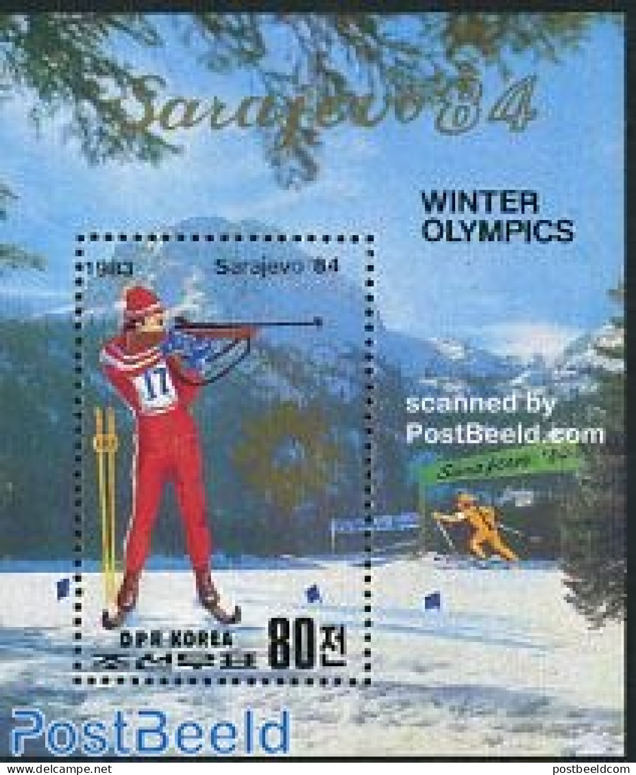 Korea, North 1983 Biathlon S/s, Mint NH, Sport - Olympic Winter Games - Shooting Sports - Skiing - Tir (Armes)