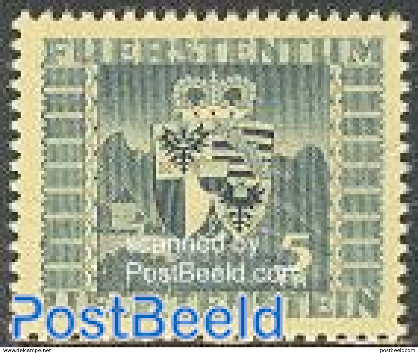 Liechtenstein 1945 Definitive, Nat. Arm 1v, Mint NH, History - Coat Of Arms - Nuovi