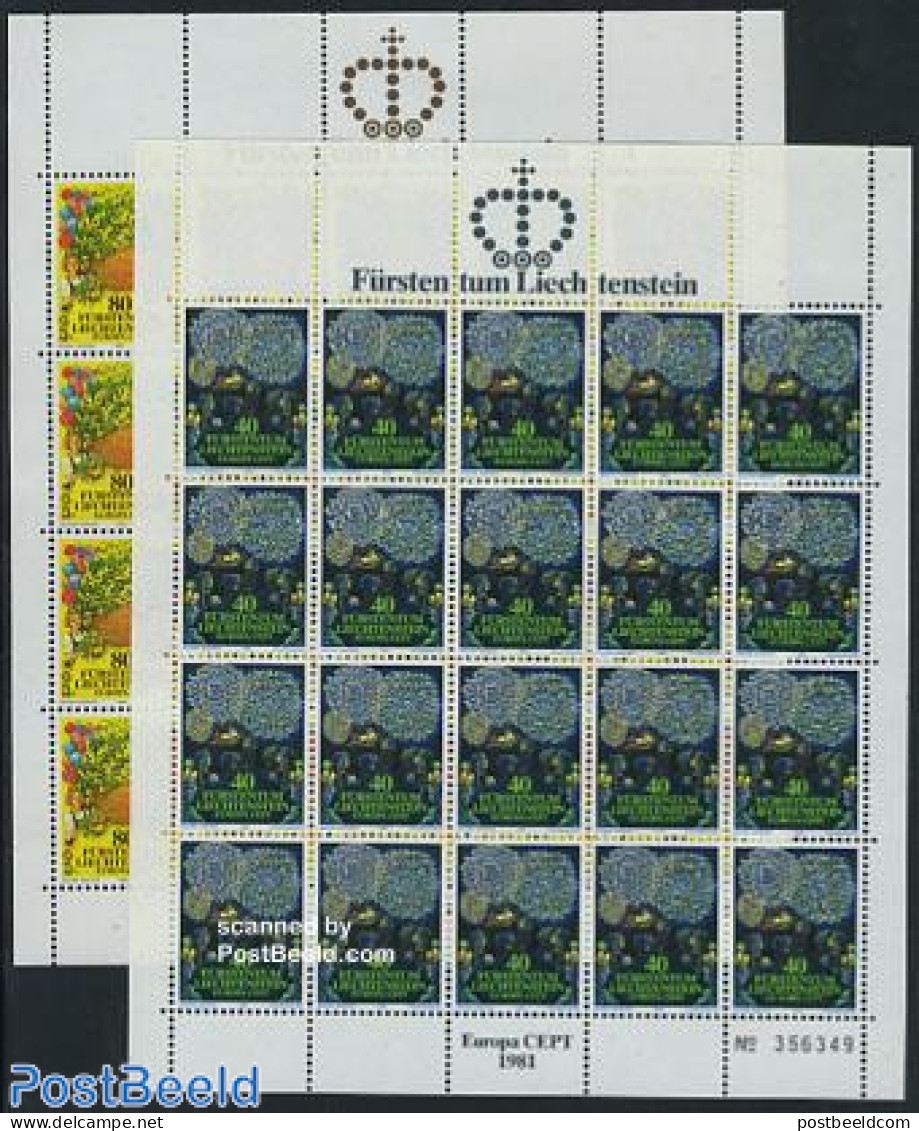 Liechtenstein 1981 Europa, Folklore 2 M/ss (with 20 Sets), Mint NH, History - Various - Europa (cept) - Folklore - Ongebruikt