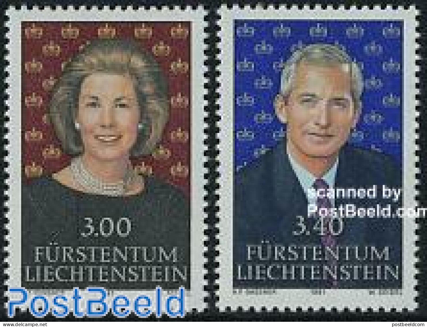 Liechtenstein 1991 Definitives 2v, Mint NH, History - Kings & Queens (Royalty) - Neufs