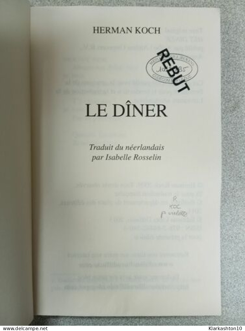 Le Dîner - Otros & Sin Clasificación