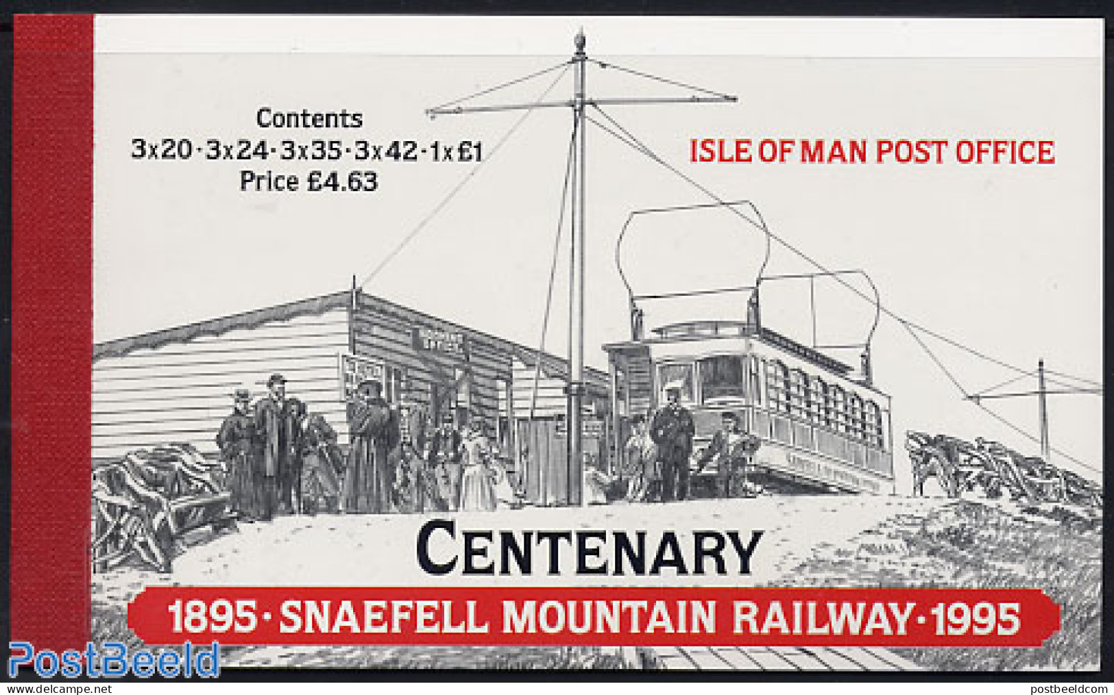 Isle Of Man 1995 Snaeffel Railway Booklet, Mint NH, Transport - Stamp Booklets - Railways - Zonder Classificatie