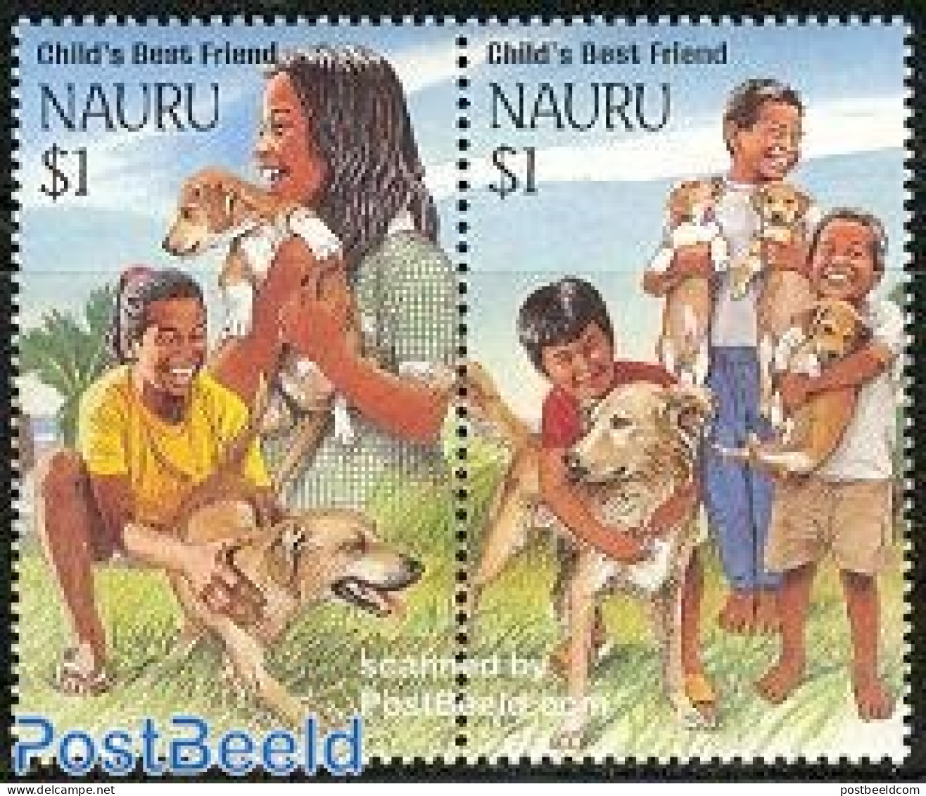 Nauru 1994 Year Of The Dog 2v [:], Mint NH, Nature - Various - Dogs - New Year - Año Nuevo
